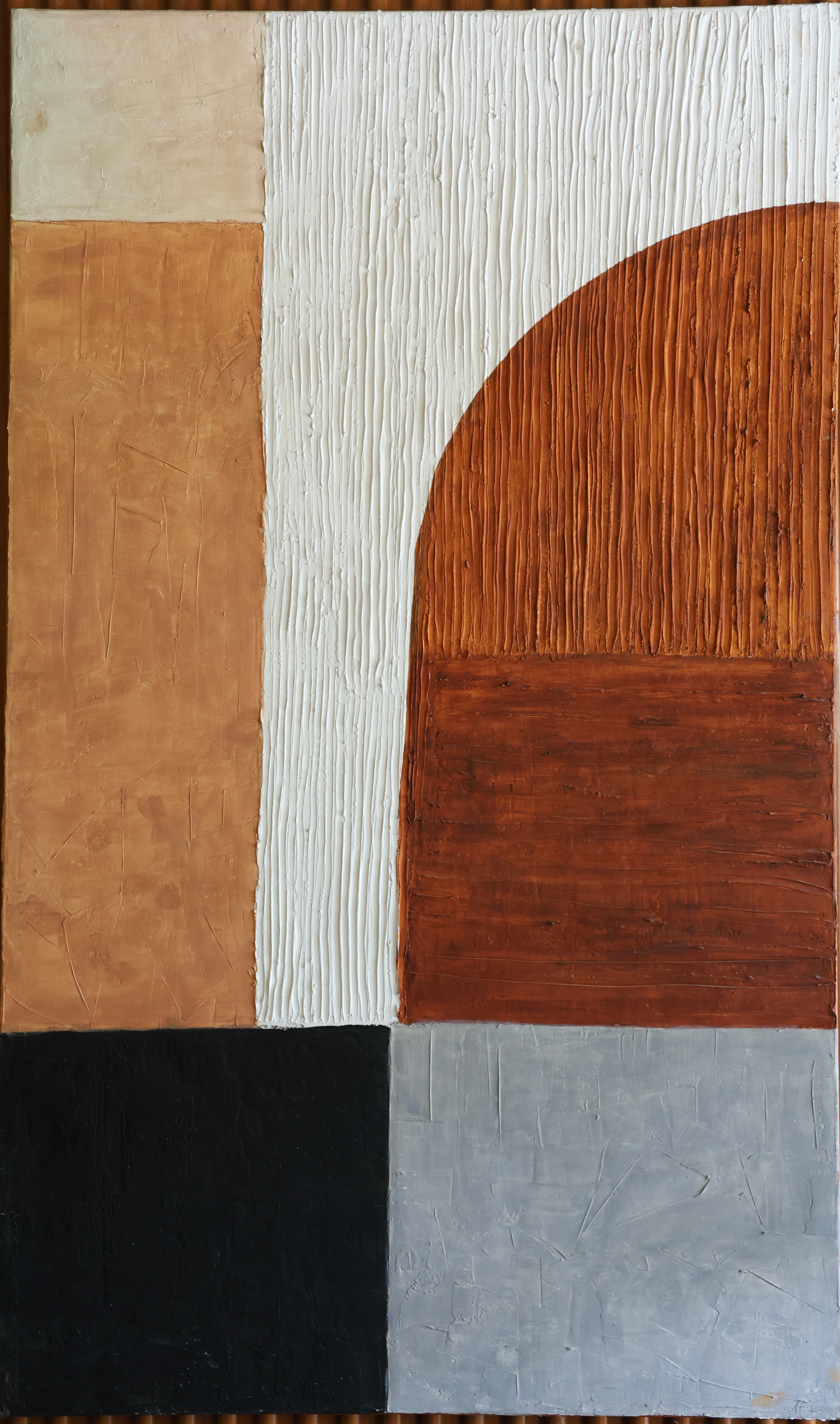 Soft pastel abstract landscape — acrylic on canvas by Manali, Ahmedabad artist