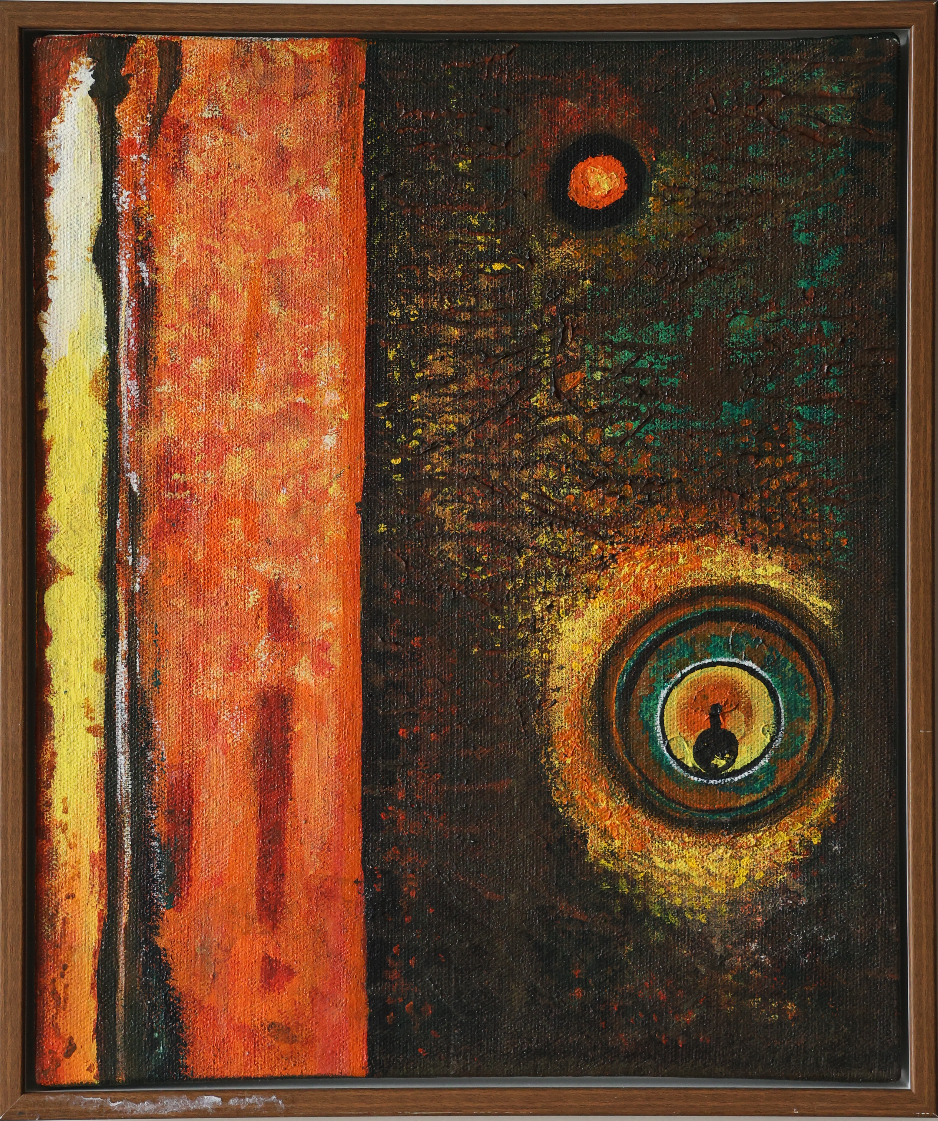 Manali's expressive canvas painting